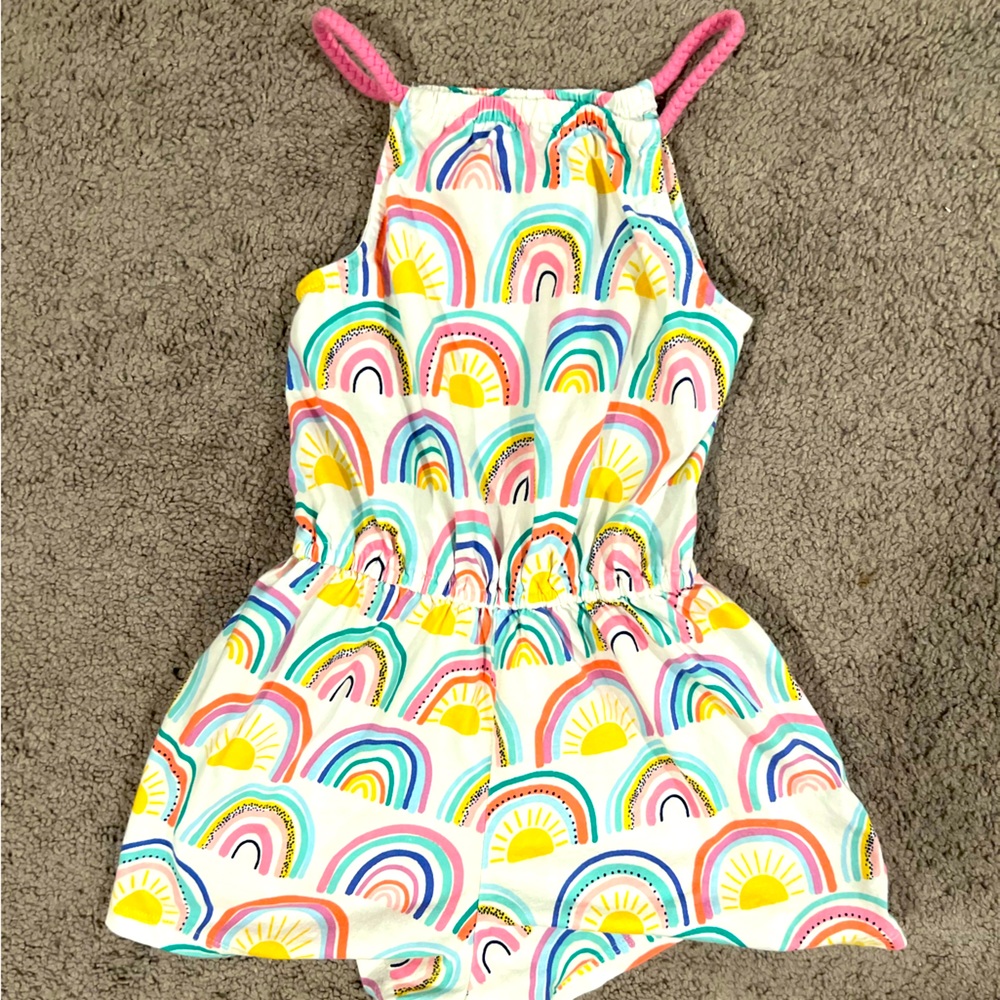 Girls Rainbow Romper